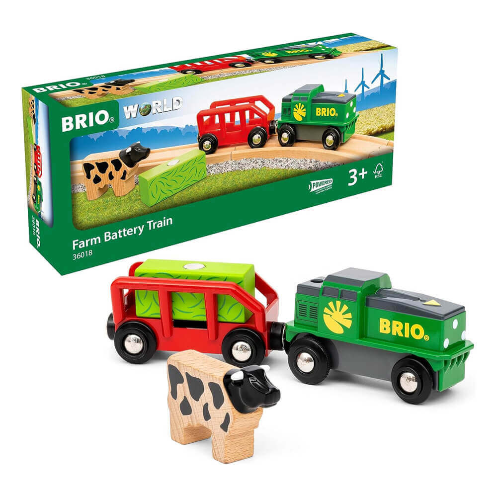 BRIO World Farm Battery Train